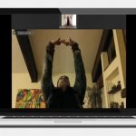 Image of student praticing Qigong on Laptop